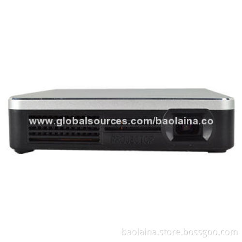 DLP LED pocket projector 80 lumen support 16:9 and 4:3 built-in high capacity battery